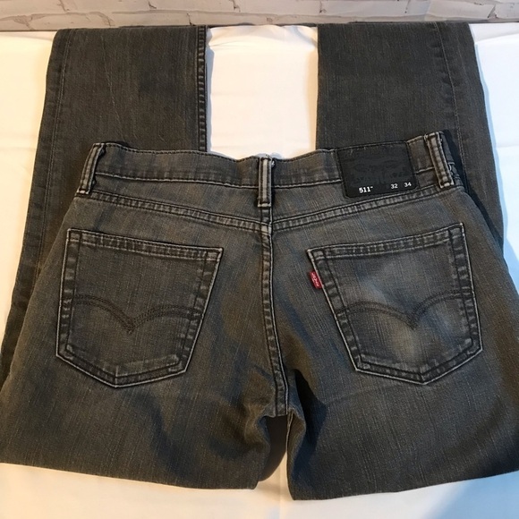 🌙 💥NWOT LEVIS 511 SKINNY JEANS FADED BLACK SIZE 32x34 - Picture 2 of 5